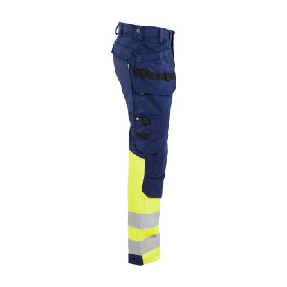 Blåkläder 1558 high vis buks med stretch, marineblå/hi-vis gul