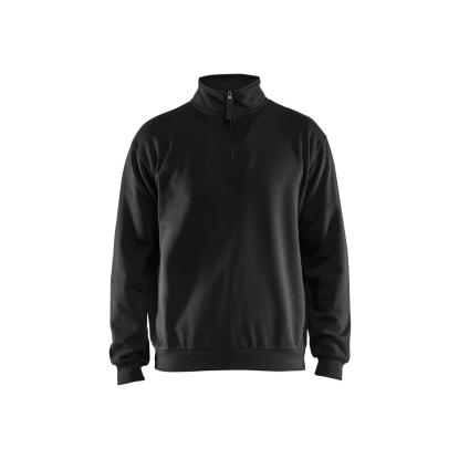 Blåkläder 3587 sweatshirt half zip, sort