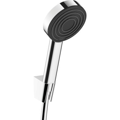 hansgrohe Pulsify S bruseholdersæt med slange, Ø105 mm, 1-jet, 125 cm, krom
