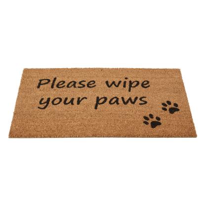 Westland kokosmåtte "Please wipe your paws"