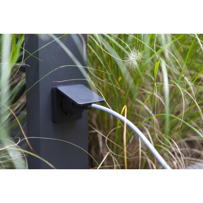 LUTEC CUBA udendørs LED bedlampe med jordstik, 1 lyskilde, H75 cm, IP54, mørk grå