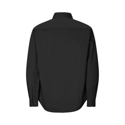 Seven Seas S66 Poplin skjorte med stretch, sort