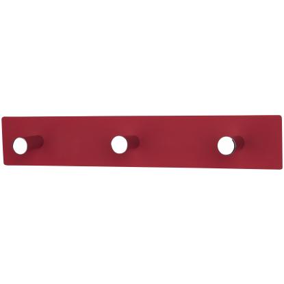 Millex Melody knagerække, 3 knager, 28 cm, coated rød/krom