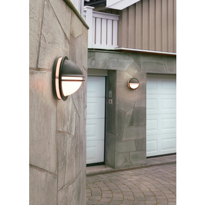 Norlys Berlin LED væglamp, IP54, sort, opal