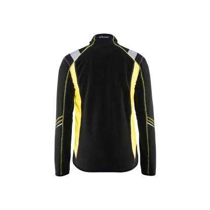Blåkläder 4993 microfleece jakke, sort/hi-vis gul