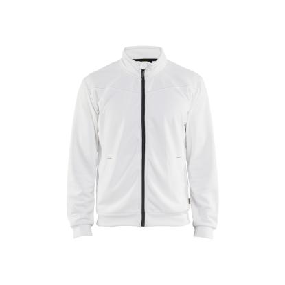 Blåkläder 3362 sweatshirt full zip, hvid/mørk grå