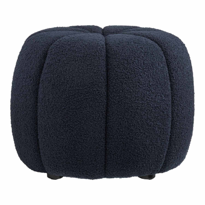 Paisley puf, marine, Ø48 cm