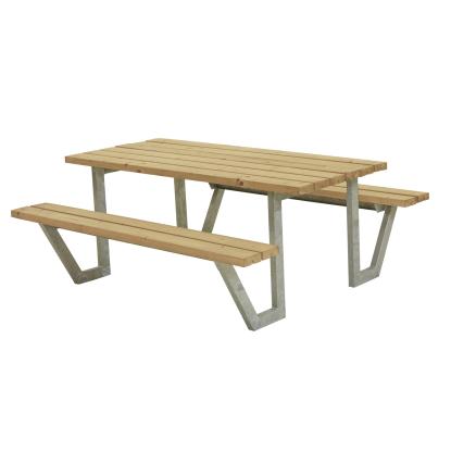 PLUS Wega bord/bænkesæt, ThermoWood®, gyldenbrun/fyr - 177 cm