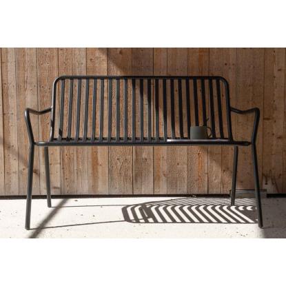 Venture Design Peking bænk, sort, 85 x 130 x 64 cm