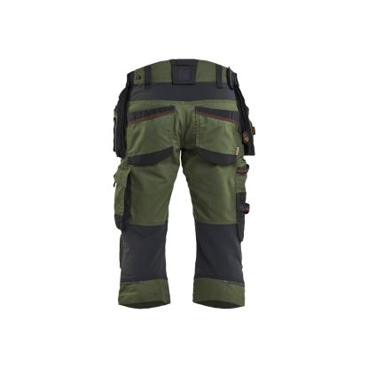 Blåkläder 1977 striker håndværkerknickers med stretch, skovgrøn/rust