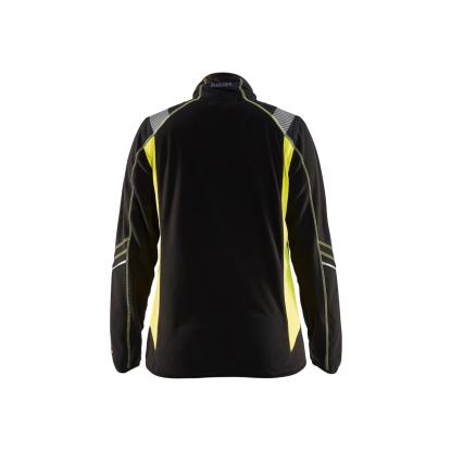 Blåkläder 4973 dame microfleece jakke, sort/hi-vis gul