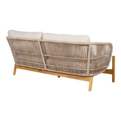 Terracina loungesofa med hynde, akacie, beige