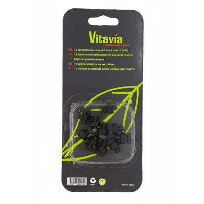 Vitavia universalbolte og møtrikker, sort/aluminium - 10 stk.
