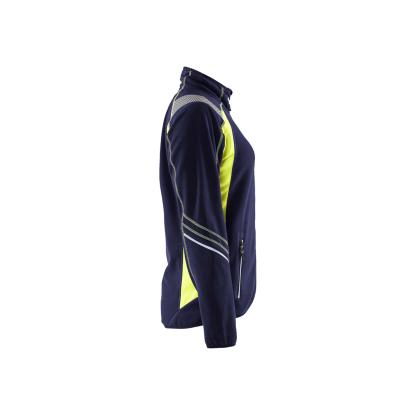 Blåkläder 4973 dame microfleece jakke, marineblå/hi-vis gul