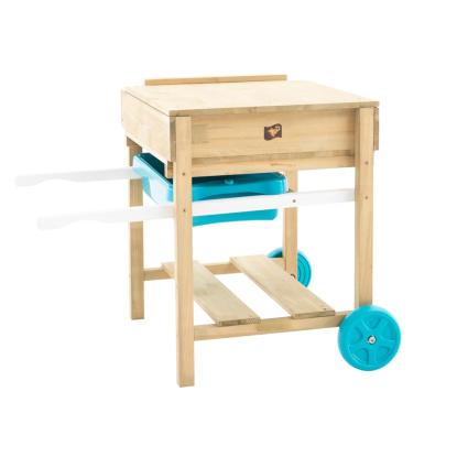 TP Toys sand- og vandbord med tavle, træ, 63 x 65 x 81 cm