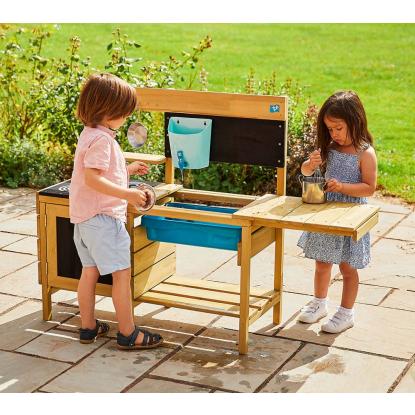TP Toys Deluxe mudderkøkken med tilbehør, træ, 96 x 40 x 136 cm