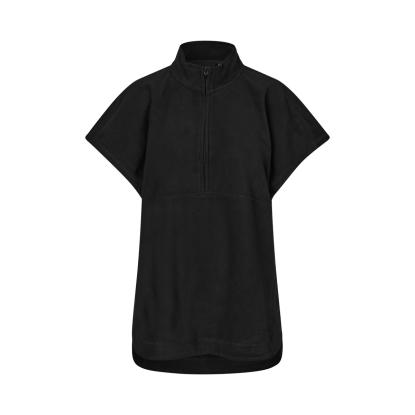 ID 0808 fleece tunika med korte ærmer, unisex, sort