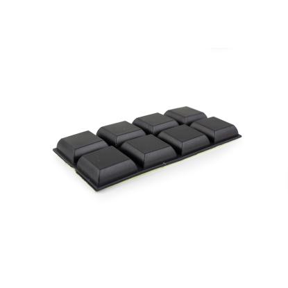 Habo 2090 dørstopper, sort, 13 x 13 mm - 8 stk.