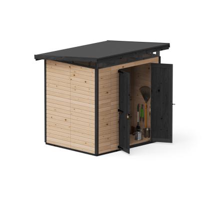 Upyard Strongbox redskabsrum L, lysbrun/sort - 2,95 m²