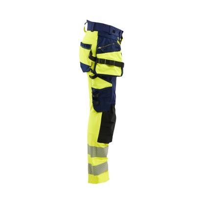 Blåkläder 7022 dame high vis buks 4-vejs stretch, hi-vis gul/marineblå