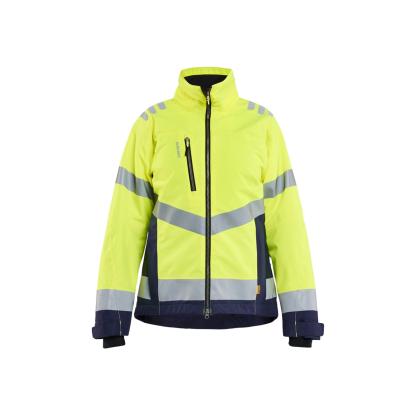 Blåkläder 4762 dame high vis letforet vinterjakke, hi-vis gul/marineblå