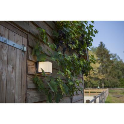 LUTEC DOBLO udendørs LED væglampe, 15 x 15 cm, 3000K, IP54, mørk grå