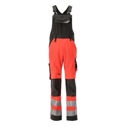 MASCOT SAFE SUPREME Newcastle overall med knælommer, hi-vis rød/mørk antracit