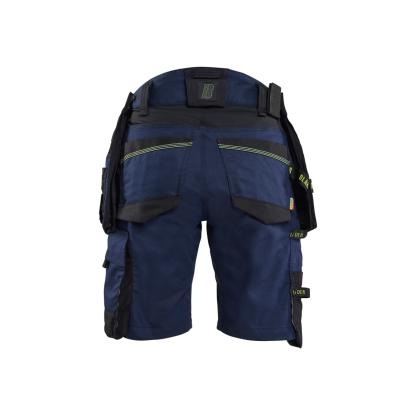 Blåkläder 7175 striker dame håndværker shorts stretch, mørk marineblå/hi-vis gul