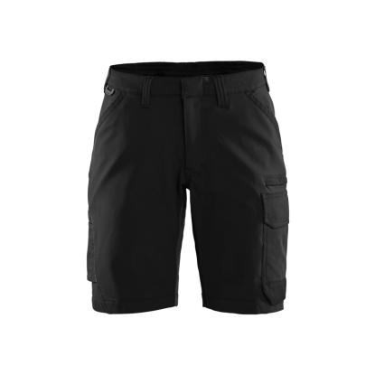 Blåkläder 7123 dame service shorts 4-vejs stretch, sort/mørk grå