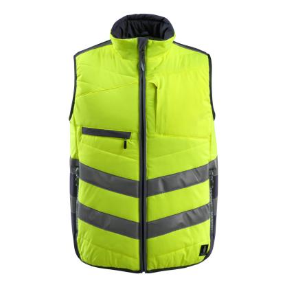 MASCOT SAFE SUPREME Grimsby vintervest, hi-vis gul/mørk marine