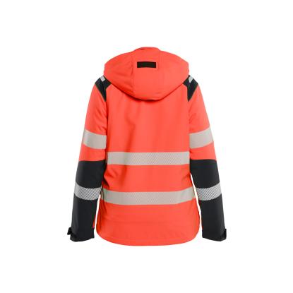 Blåkläder 4401 dame high vis letforet vinter softshelljakke, hi-vis rød/sort