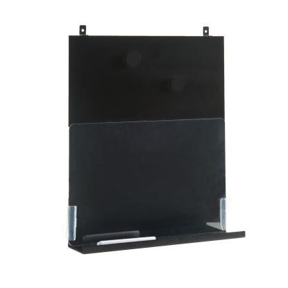 Millex magnettavle med hylde til akustikpaneler, inkl. 2 magneter, mat sort