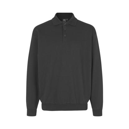 ID 0601 polosweatshirt, klassisk, koks grå