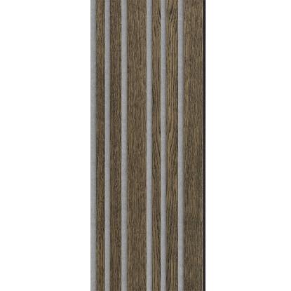 I-Wood Basic Mixed akustikpanel, sort olieret, grå filt og sort kerne, egefiner, 17 x 300 mm 