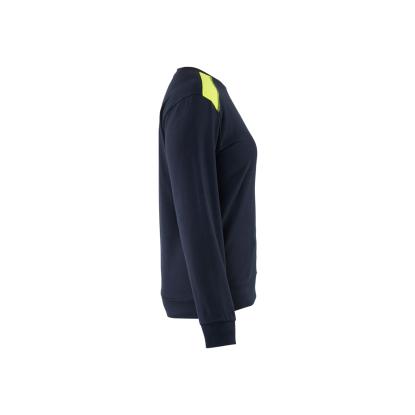 Blåkläder 3408 dame sweatshirt, mørk marineblå/hi-vis gul