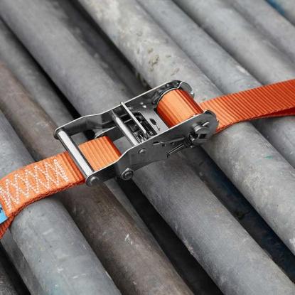 Jumbo bagagerem med click, orange, 38 mm, 6 meter