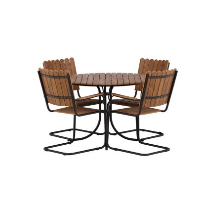 Venture Design Holmsund spisebordssæt, natur, Ø100 cm