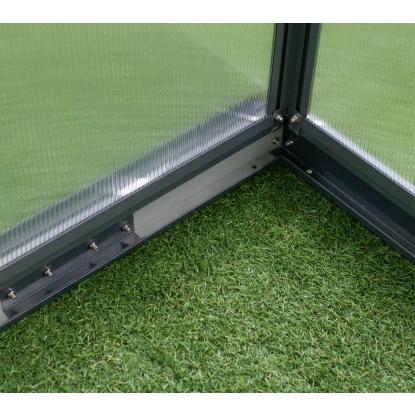 Westmann Flora 64 drivhus, aluminium/polycarbonat, antracitgrå - 2,51 m²