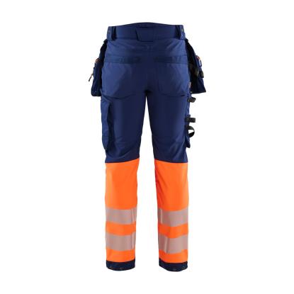 Blåkläder 1821 high vis softshell buks, marineblå/hi-vis orange