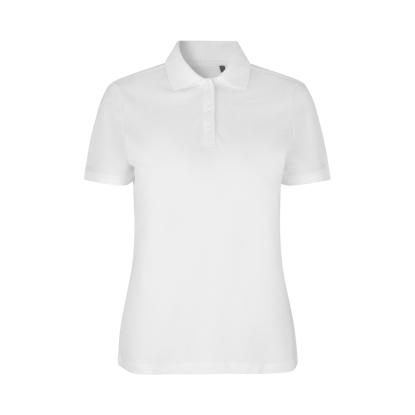 ID 0587 poloshirt, økologisk, dame, hvid