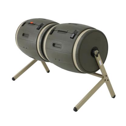 Lifetime dobbelt komposttromle, grå/brun - 380 liter