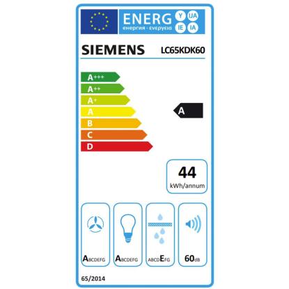 Siemens iQ100 væghængt emhætte LC65KDK60, sort, 60 cm