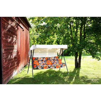 Varax Suvi 3 personers hængesofa, orange-blomstret