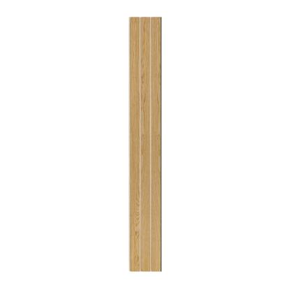 I-Wood Medio+ 3-lamel akustikpanel, klar olieret, beige filt og sort kerne, egefiner, 17 x 300 mm