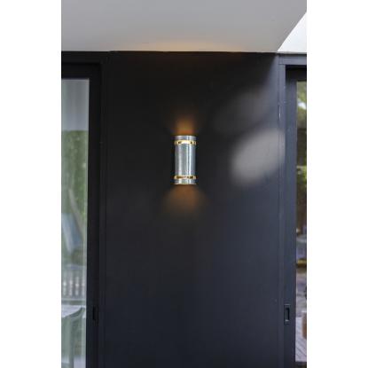 LUTEC RAN udendørs væglampe, H25,4 cm, GU10, IP54, galvaniseret stål