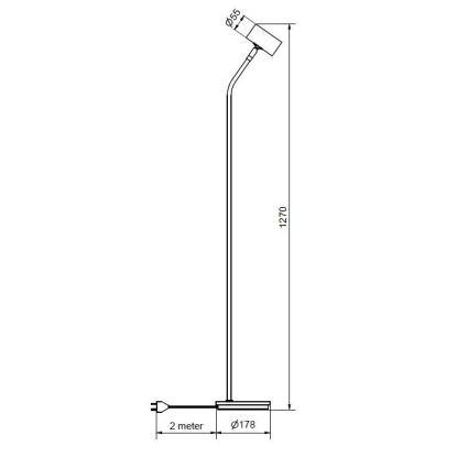 Belid Tyson gulvlampe, H127 cm, GU10, hvid struktur