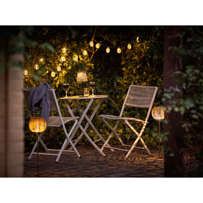 Salford LED lampe med solcelle, genopladelig, polyrattan, H30,5 cm, brun/sort