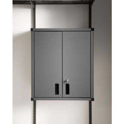 Garage+ overskab, komplet sæt, 60 cm, mat grå