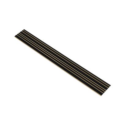 I-Wood Medio+ Mixed akustikpanel, sortmalet, brun filt og sort kerne, egefiner, 17 x 300 mm