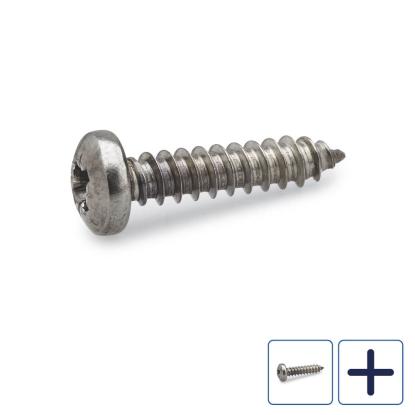 FAST pladeskrue med rundt hoved, rustfri A4, 3,5 mm - 200 stk.